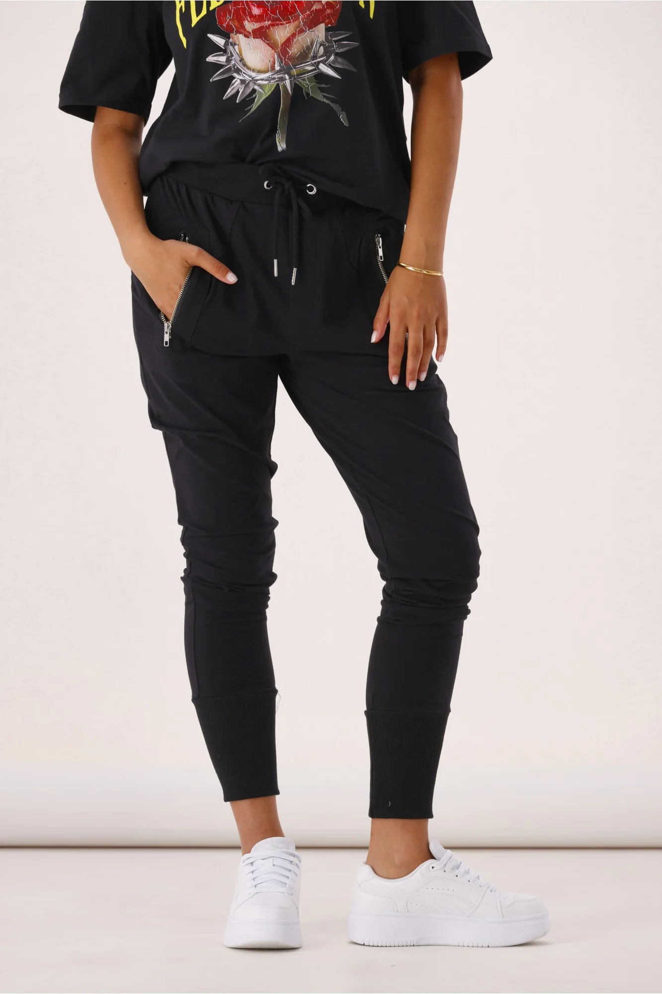 Federation Escape Trackies Black With Silver Zips - Image 5