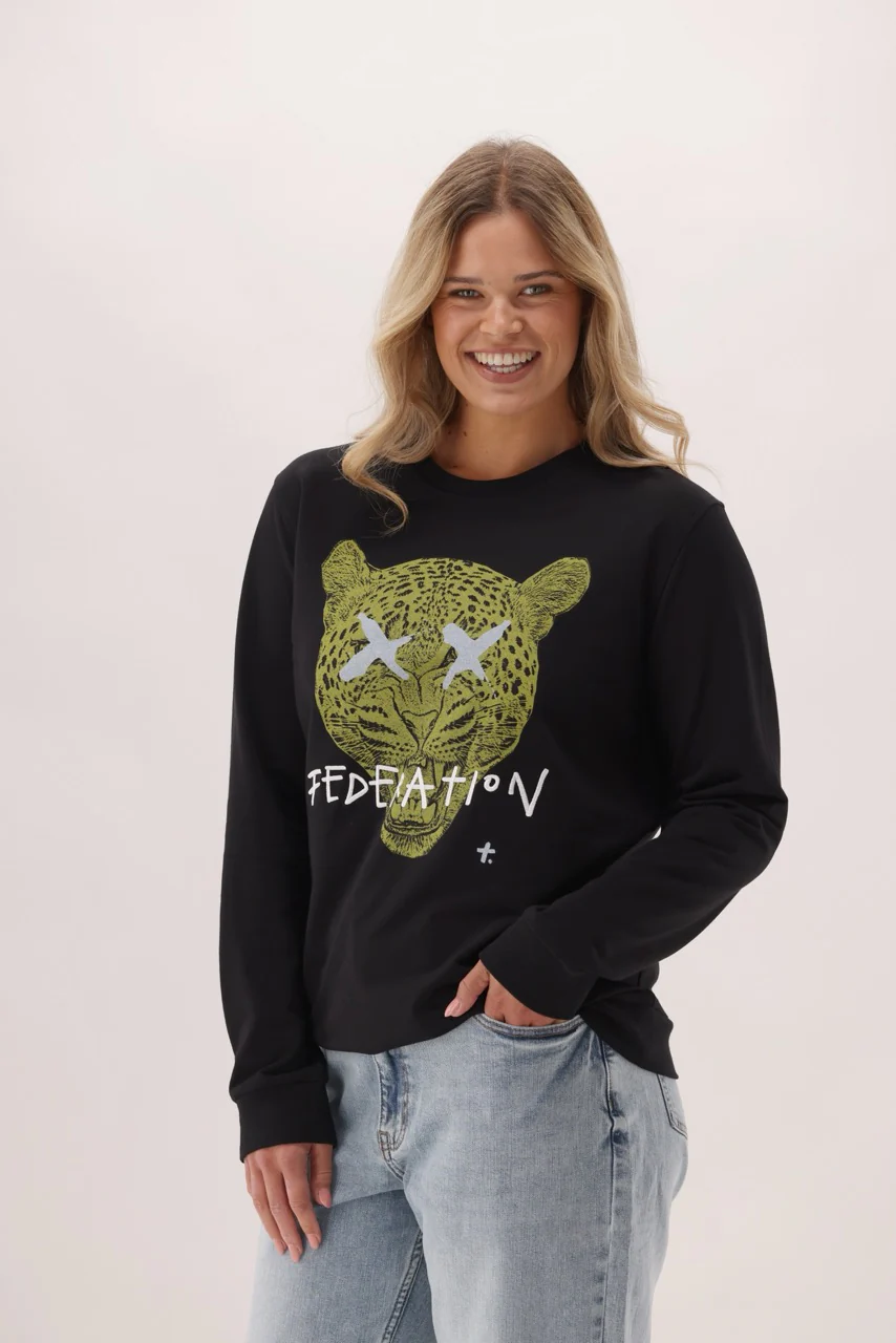 Federation Flying Crew Leopard Black - Image 2