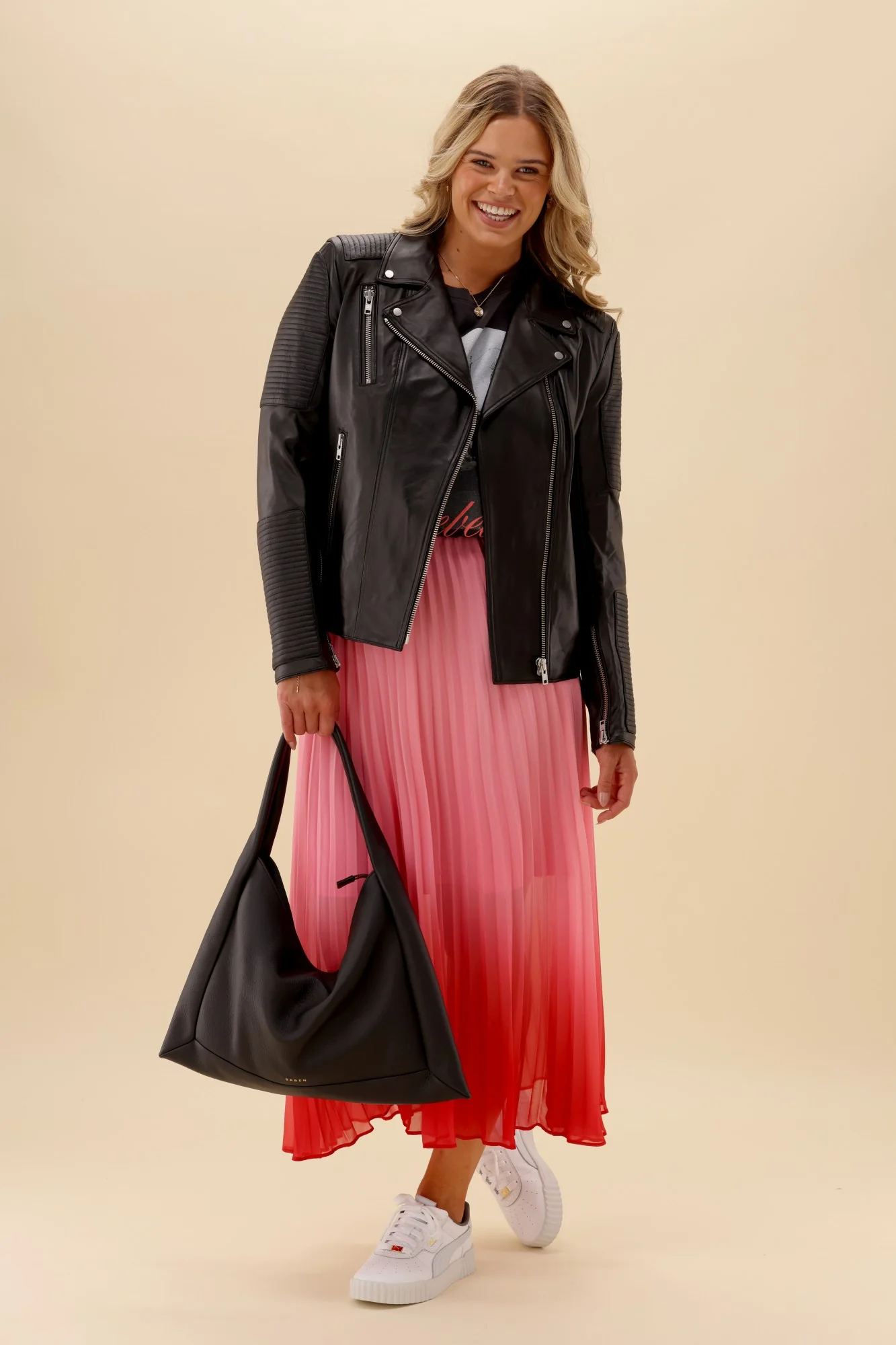 Federation Knew Leather Jacket Black/Silver - Image 4