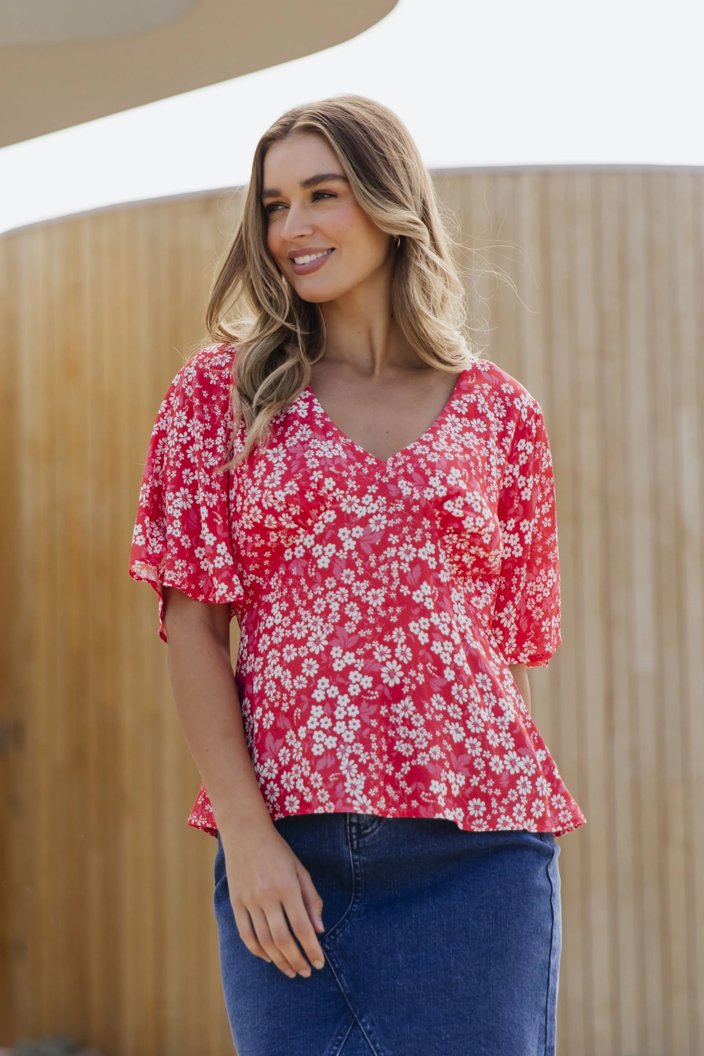Foxwood Ankara Top Floral Print - Image 2