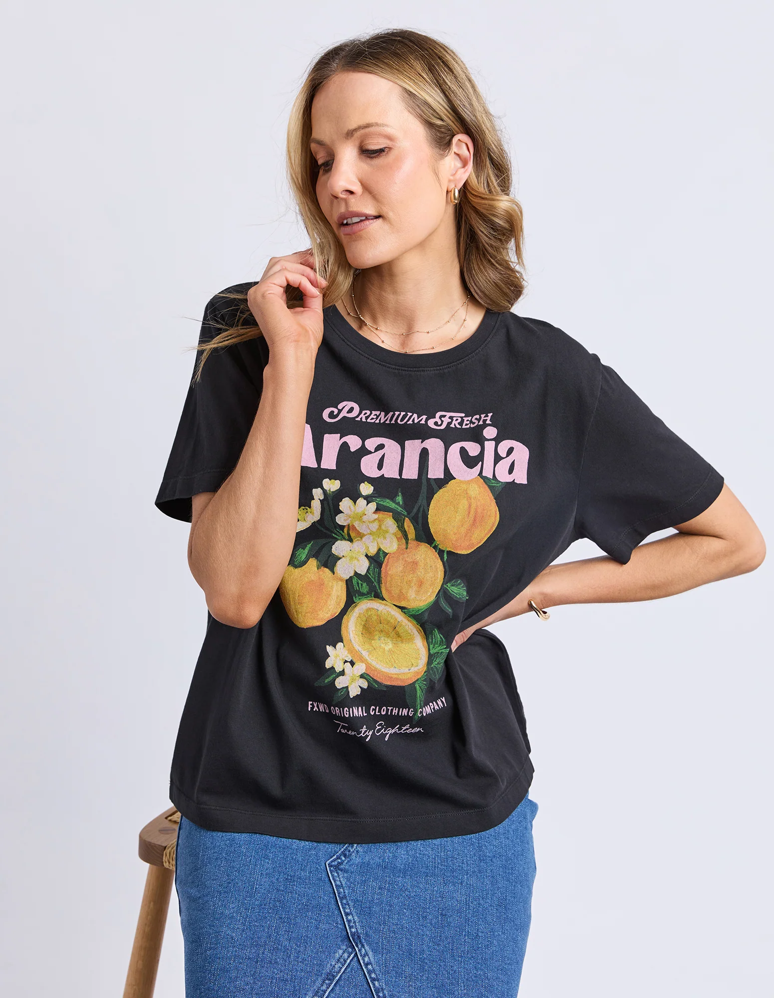 Foxwood Arancia Tee Washed Black