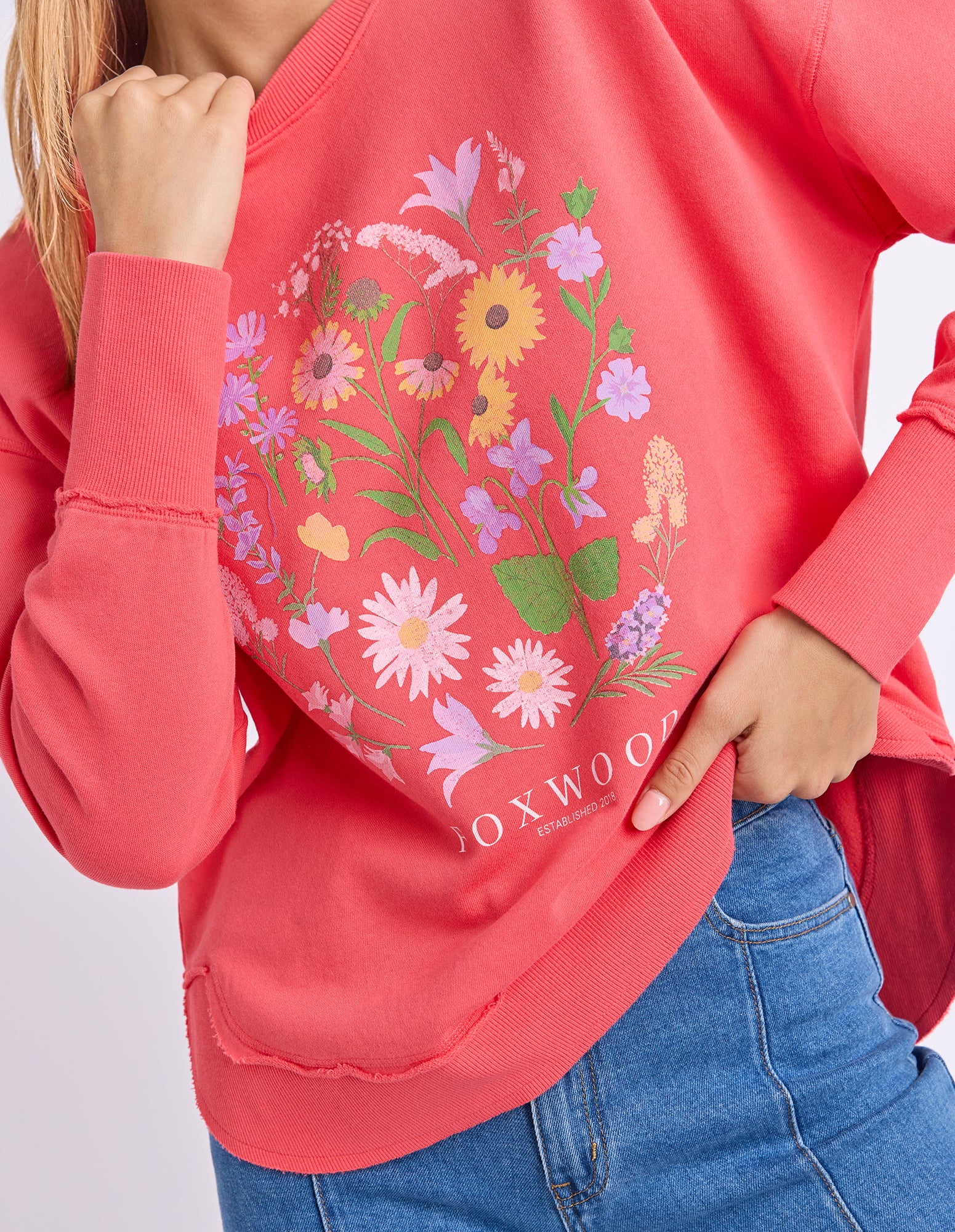 Foxwood Bloom Pop Jumper Raspberry - Image 2