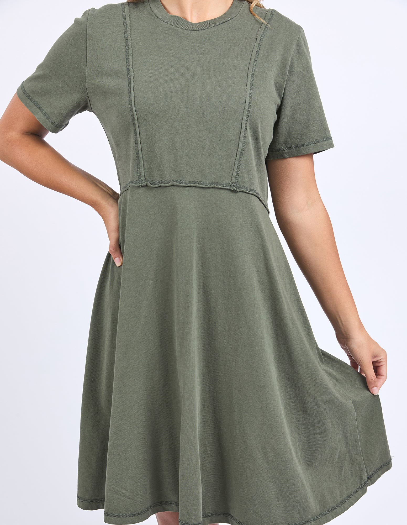 Foxwood Eva Dress Khaki - Image 4