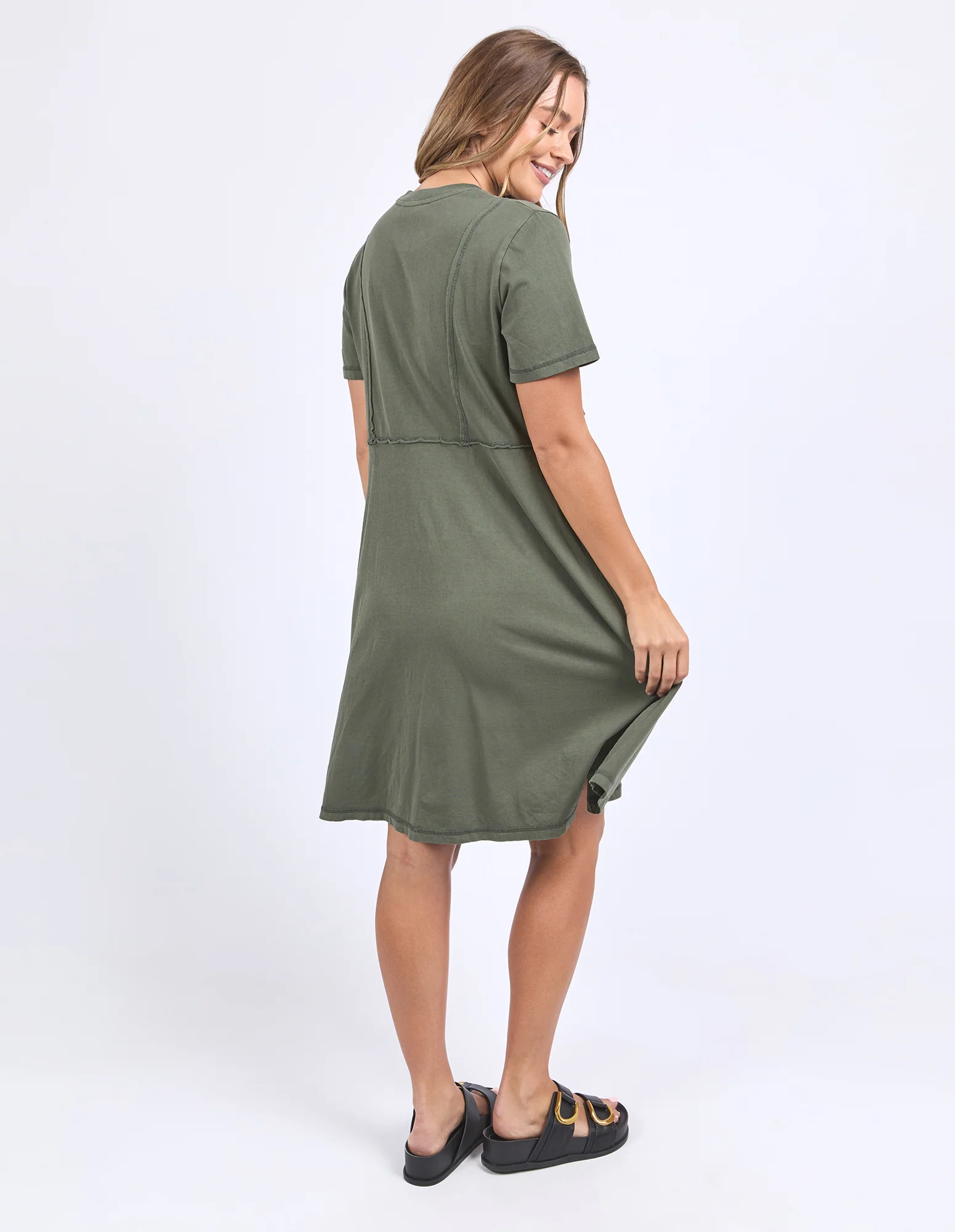 Foxwood Eva Dress Khaki - Image 6