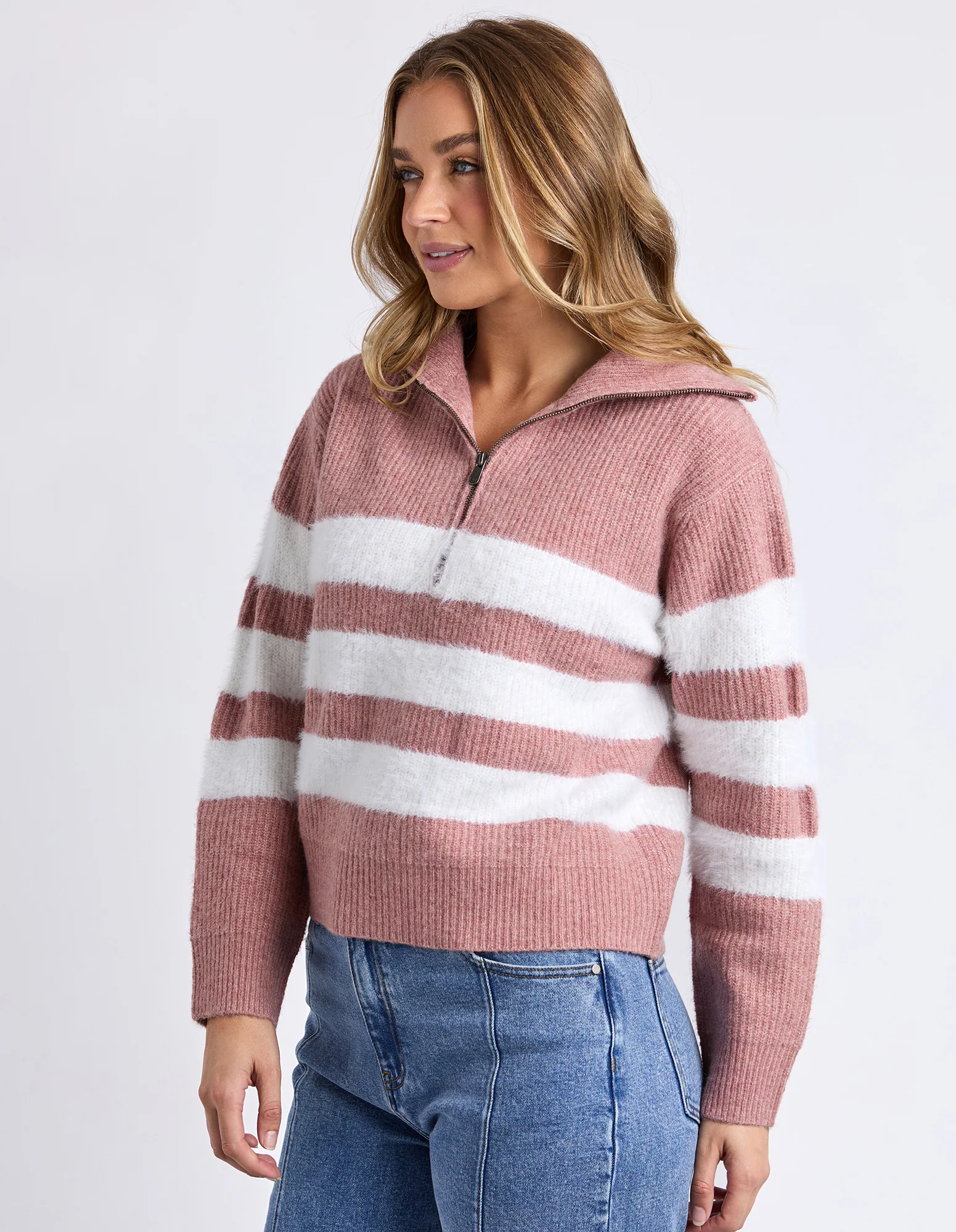 Foxwood Gracie Zip Crew Dark Pink - Image 5