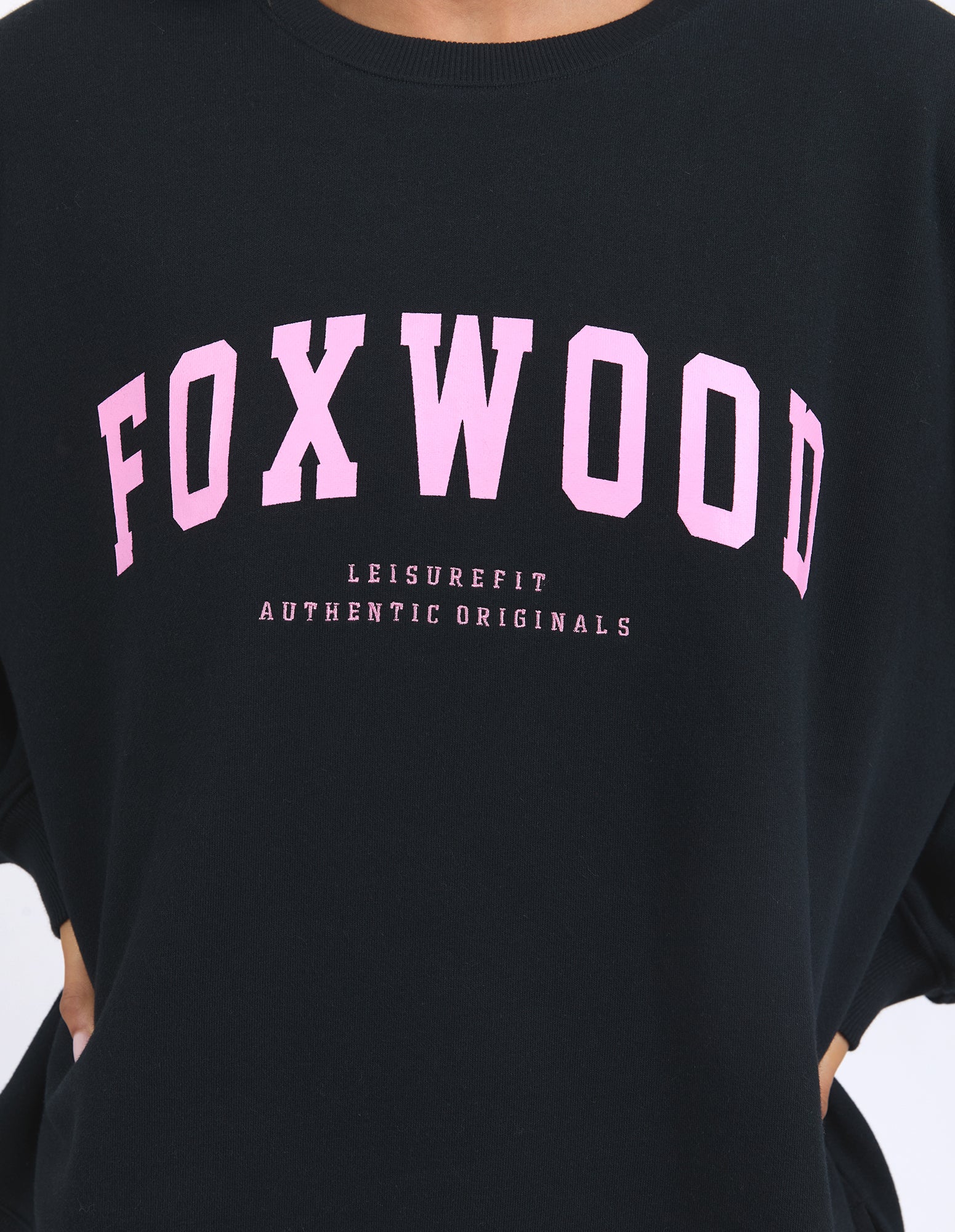 Foxwood Interval Crew Black W/ Neon Pink - Image 4