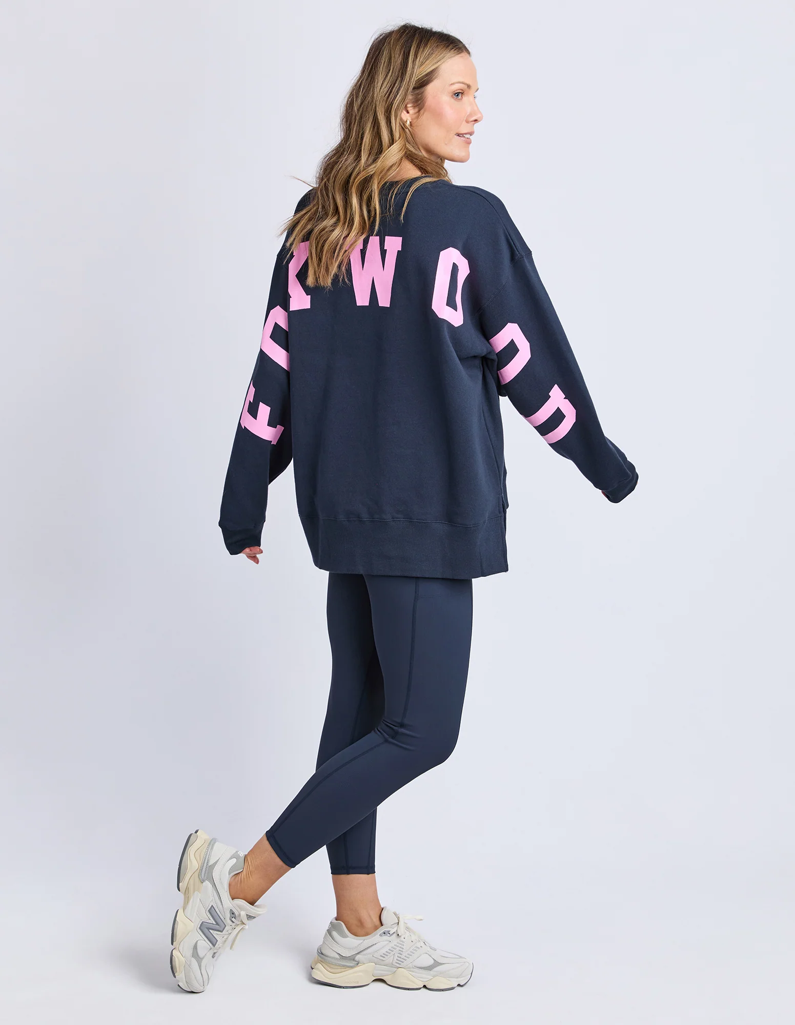 Foxwood Interval Crew Navy And Neon Pink - Image 6