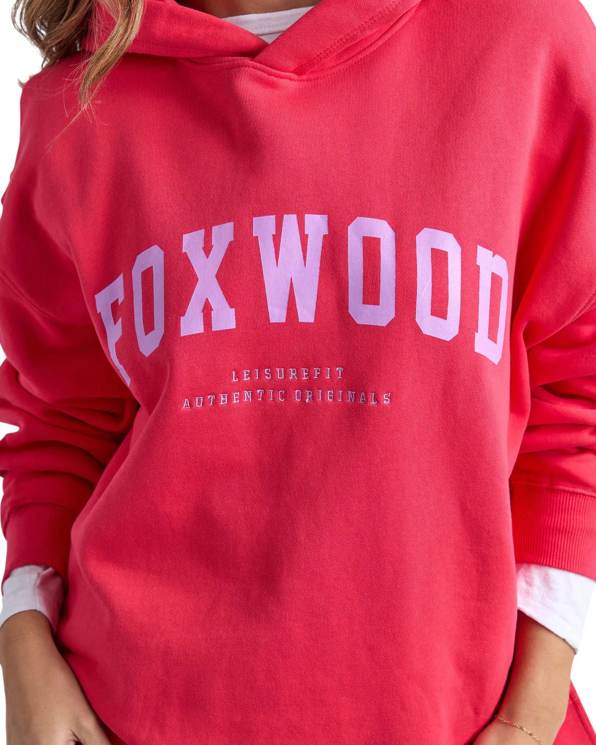 Foxwood Interval Hoodie Raspberry With Neon Lilac - Image 4