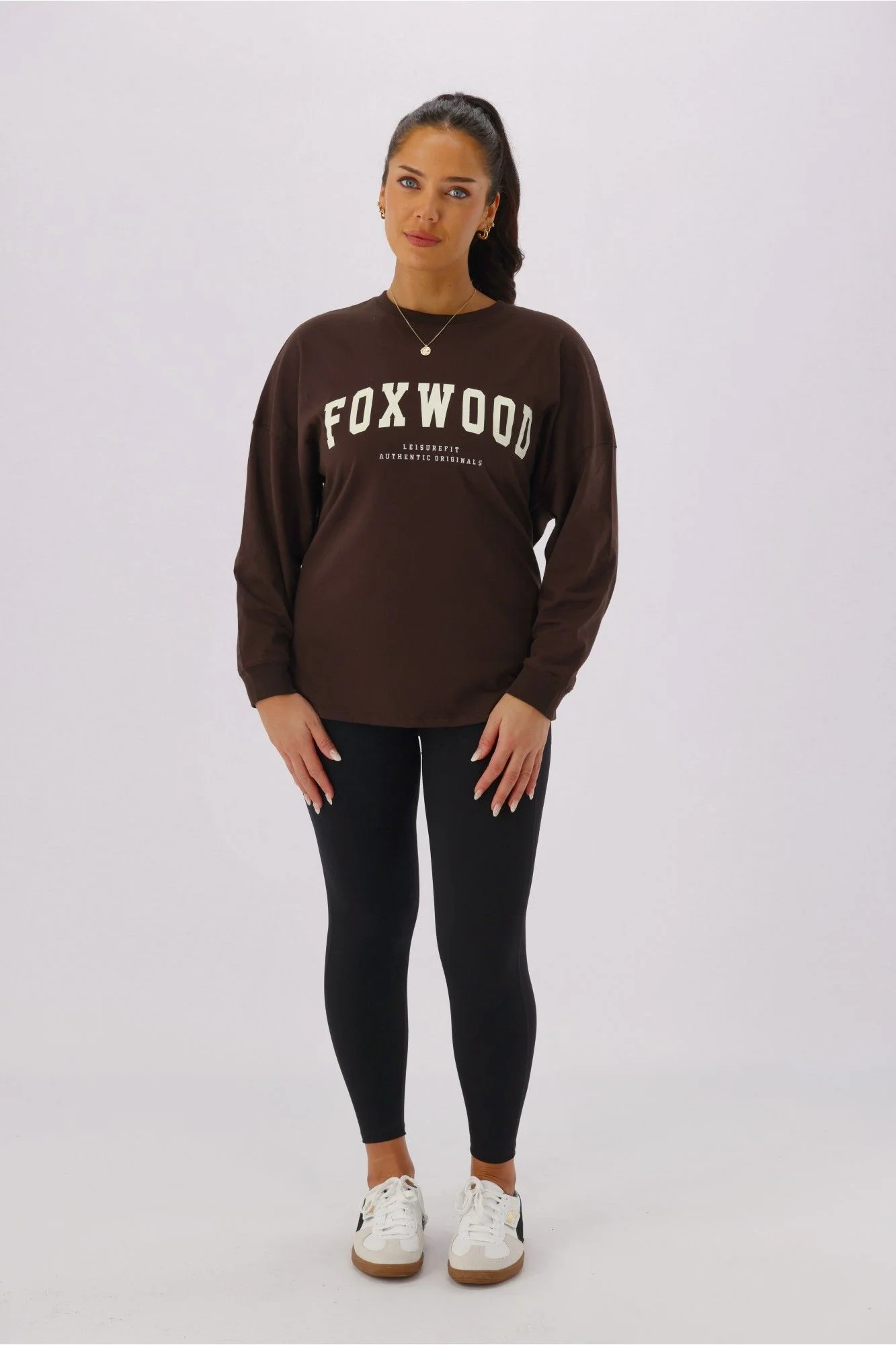 Foxwood Interval Long Sleeve Coffee Bean With Vintage White - Image 10