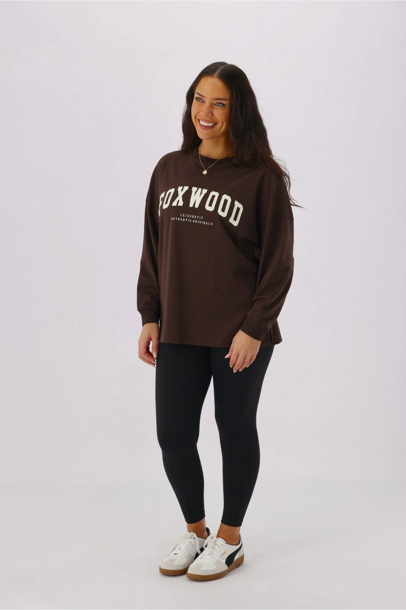 Foxwood Interval Long Sleeve Coffee Bean With Vintage White - Image 7