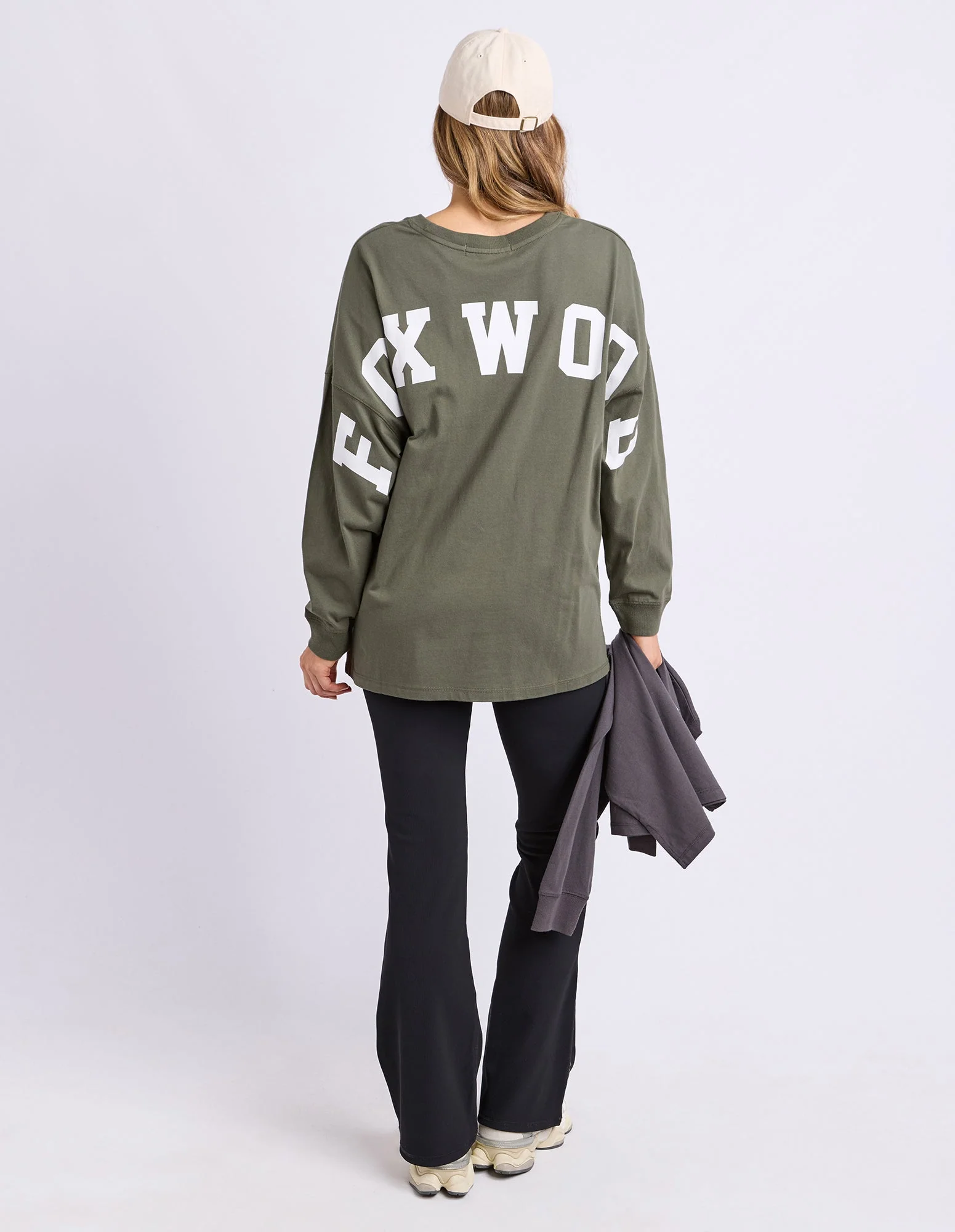 Foxwood Interval Long Sleeve Khaki With White - Image 10