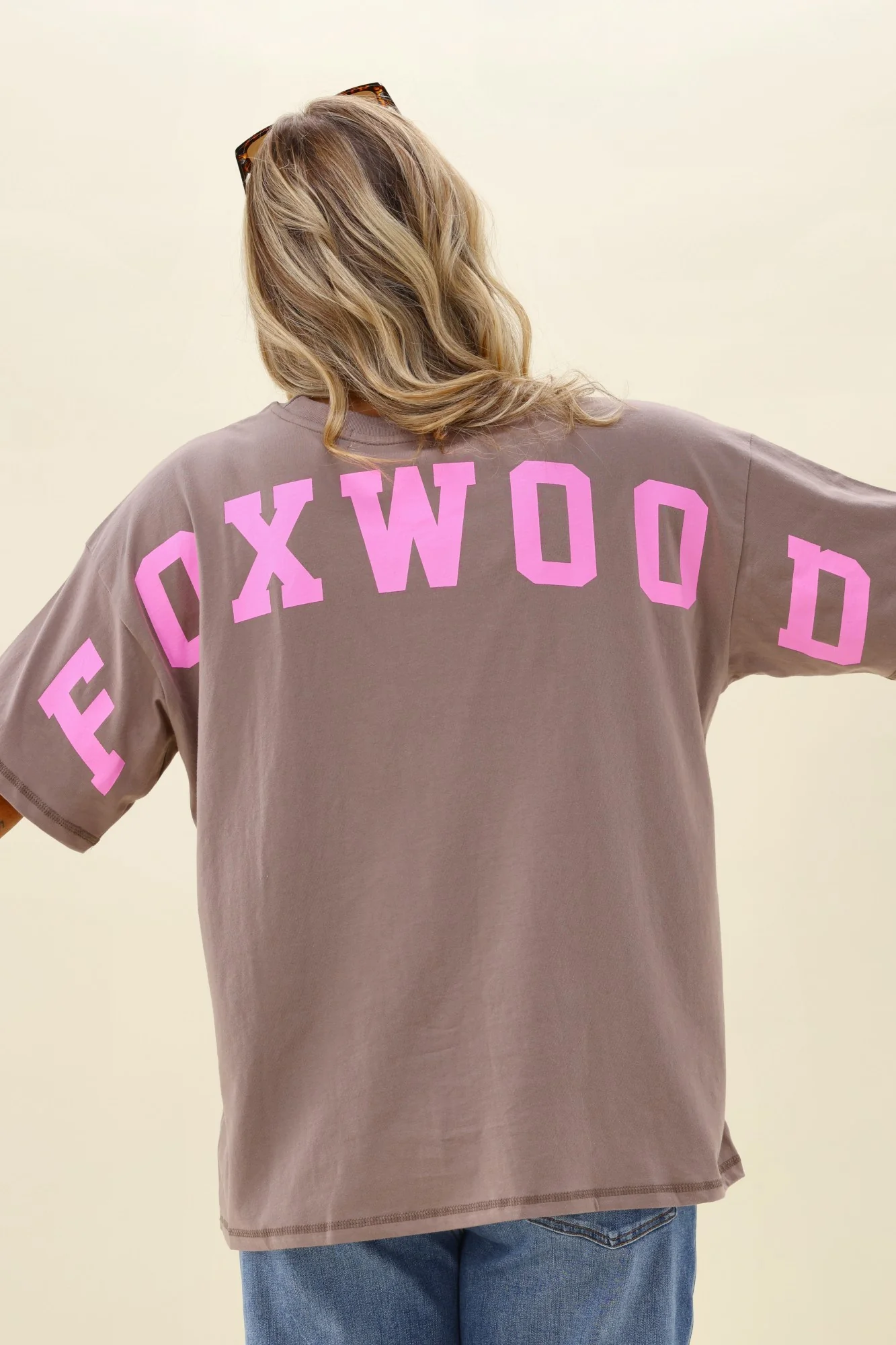 Foxwood Interval Tee Brown With Bright Pink - Image 7