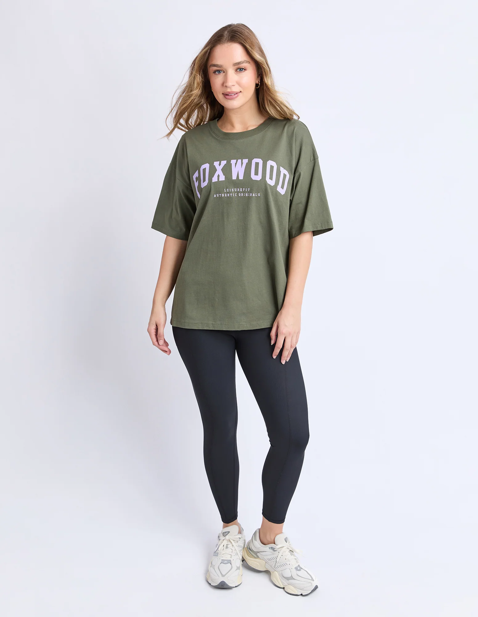 Foxwood Interval Tee Khaki Lilac - Image 4