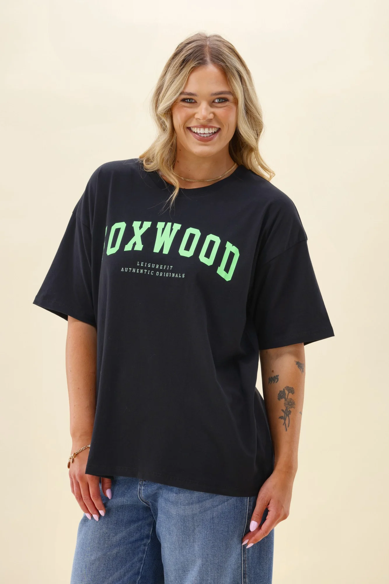 Foxwood Interval Tee Washed Black With Green - Image 6