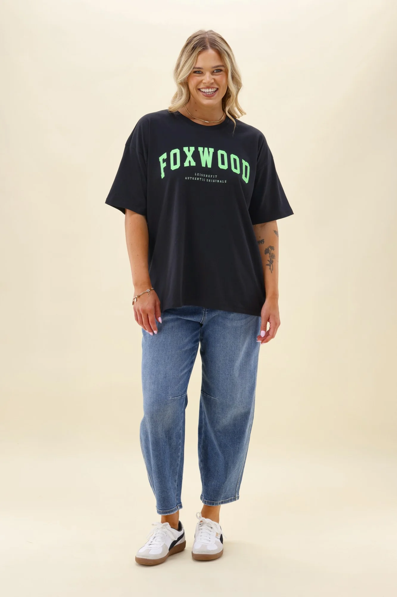 Foxwood Interval Tee Washed Black With Green - Image 7