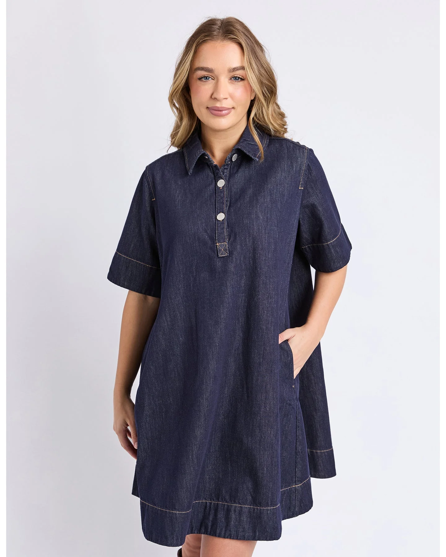 Foxwood Julian Dress Dark Blue - Image 3