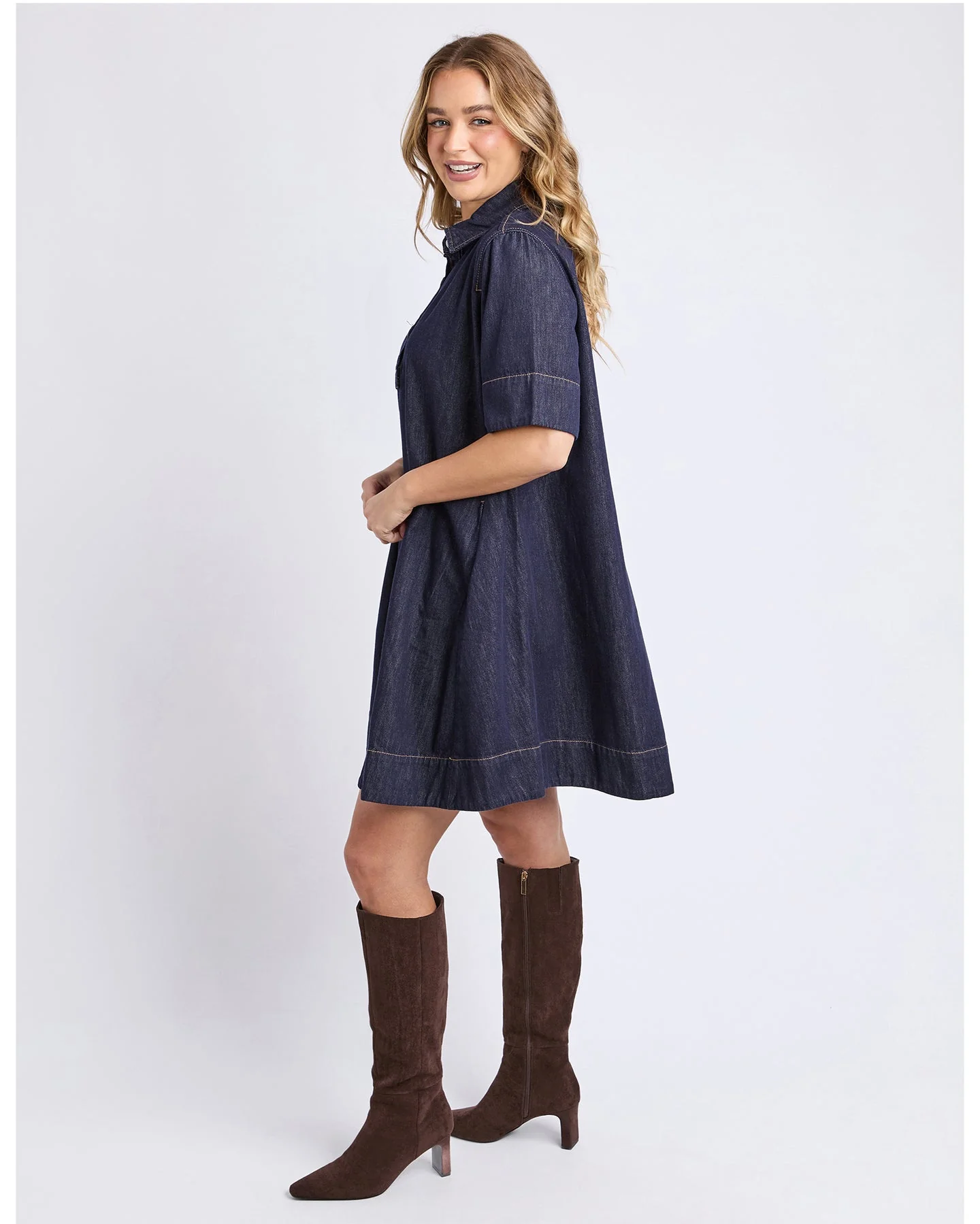 Foxwood Julian Dress Dark Blue - Image 6