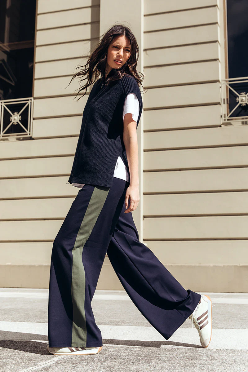 Foxwood Juno Pant Navy With Green