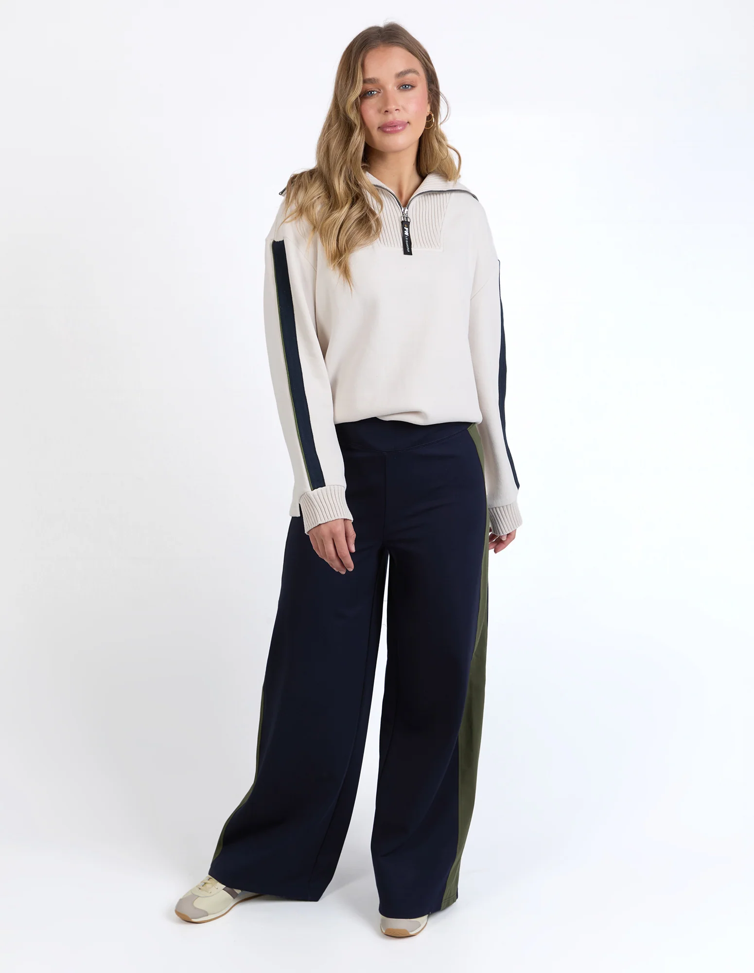 Foxwood Juno Pant Navy With Green - Image 4