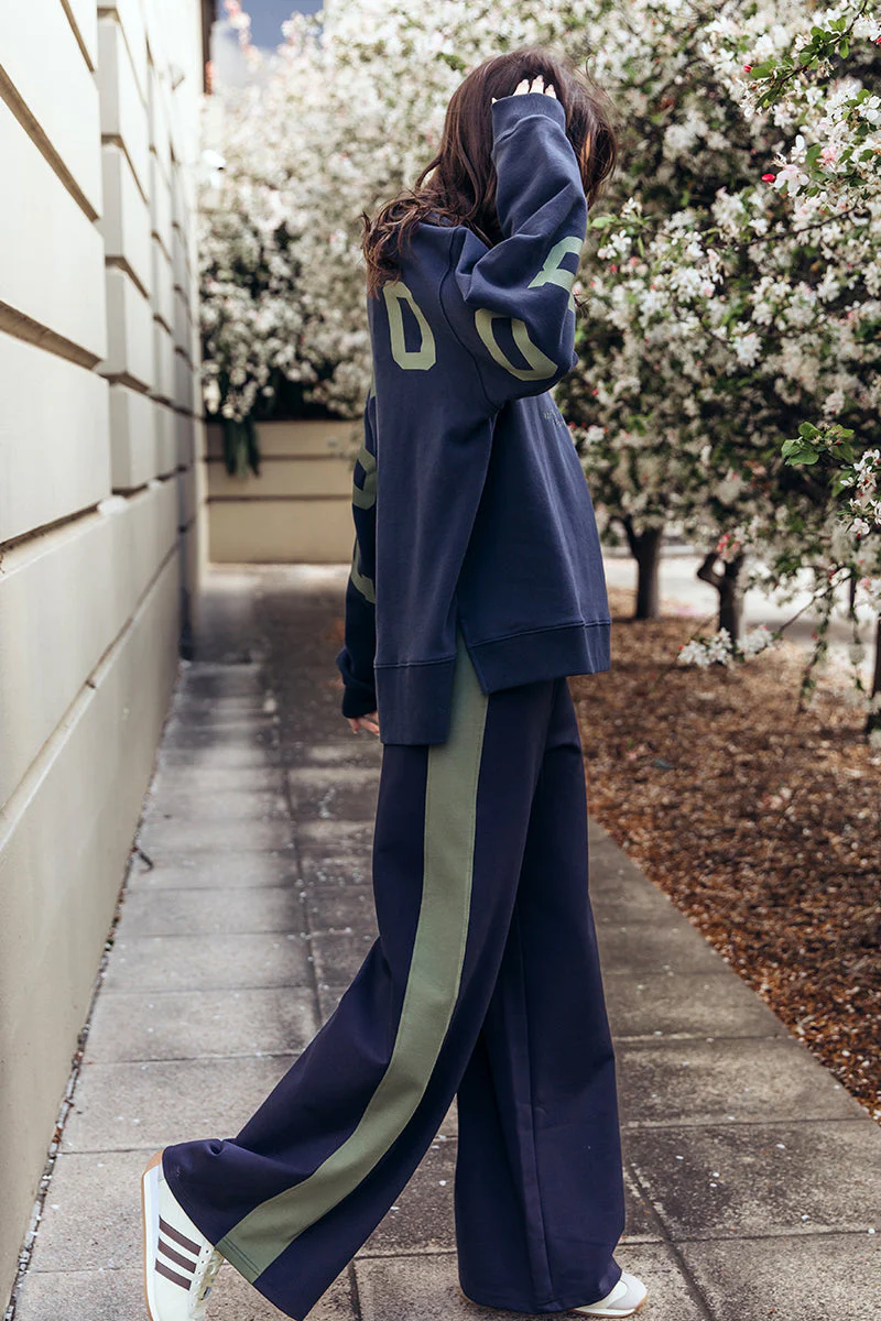 Foxwood Juno Pant Navy With Green - Image 5