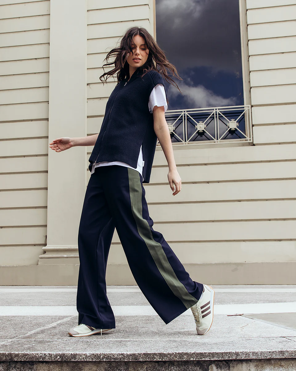Foxwood Juno Pant Navy With Green - Image 7