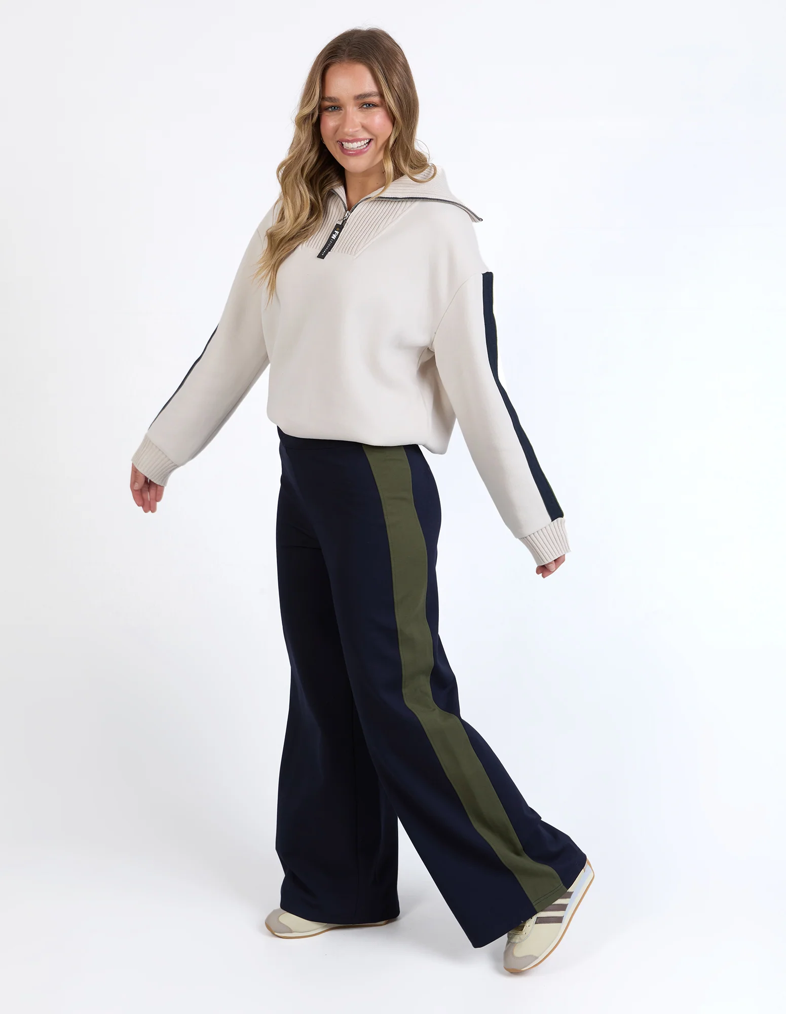 Foxwood Juno Pant Navy With Green - Image 8