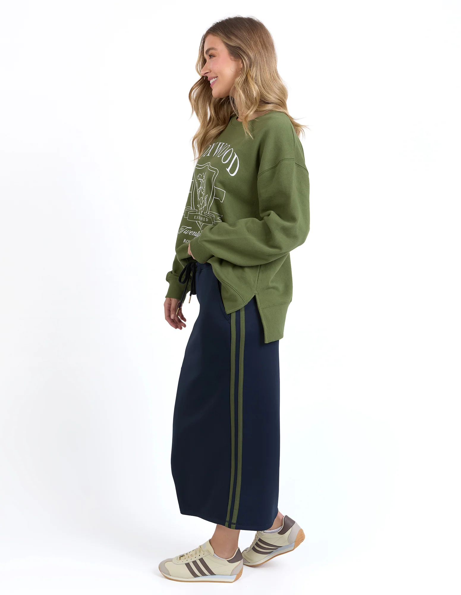 Foxwood Juno Skirt Navy With Green - Image 6