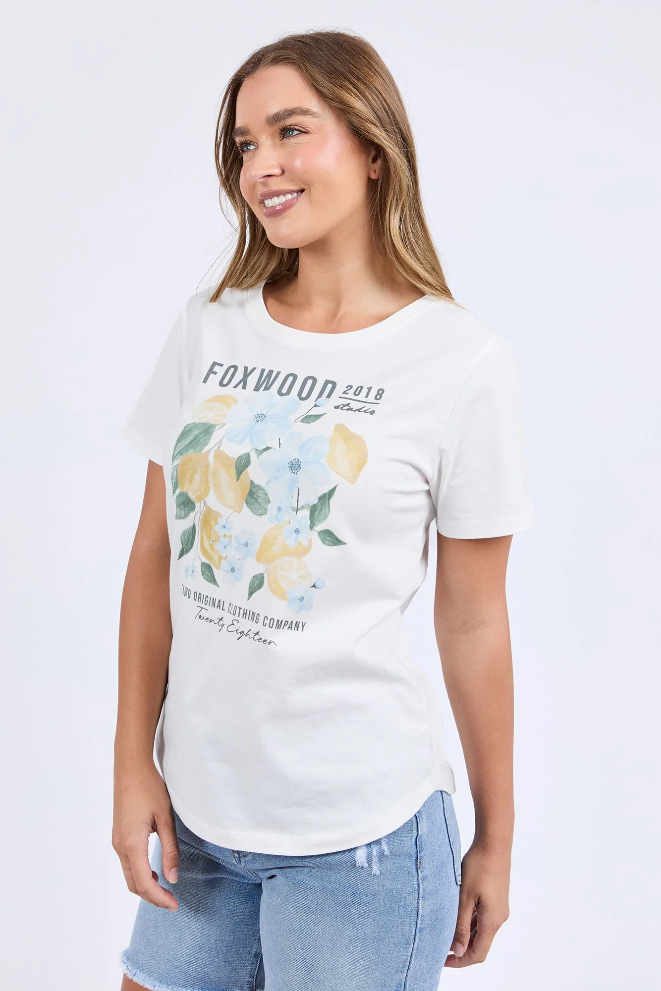 Foxwood Limoncello Tee Vintage White - Image 3