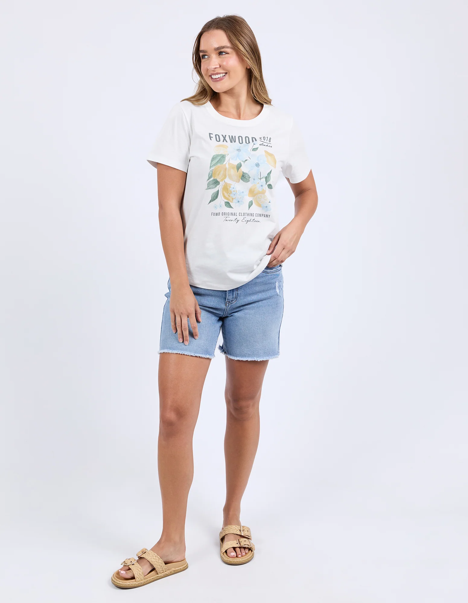 Foxwood Limoncello Tee Vintage White - Image 5