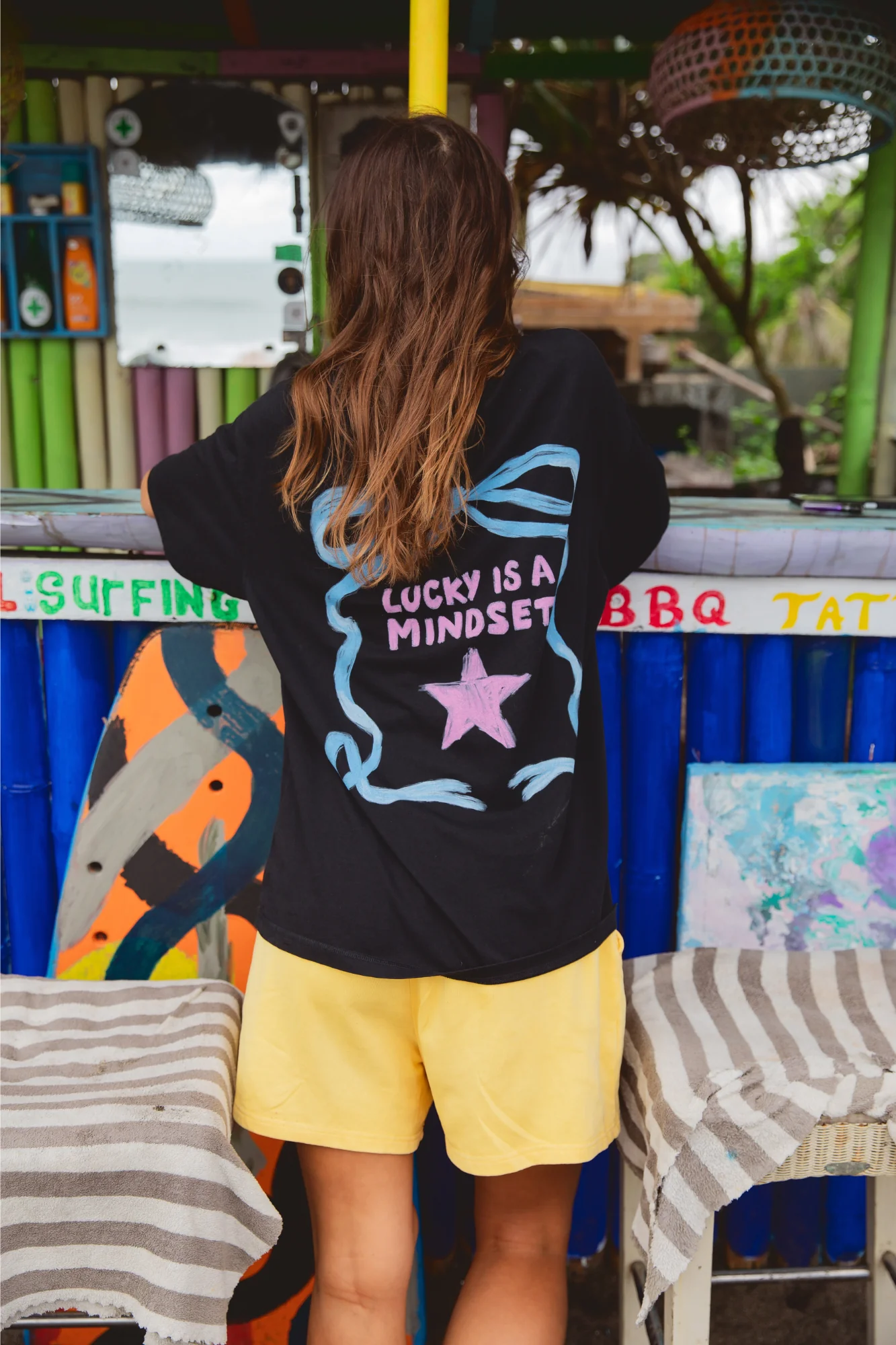 Foxwood Lucky Star Tee Washed Black - Image 2