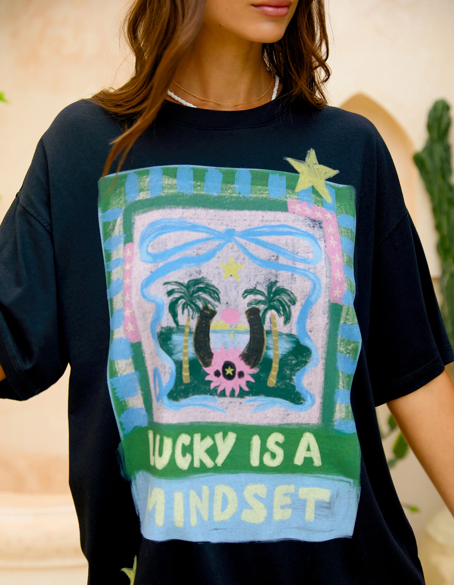 Foxwood Lucky Star Tee Washed Black - Image 6