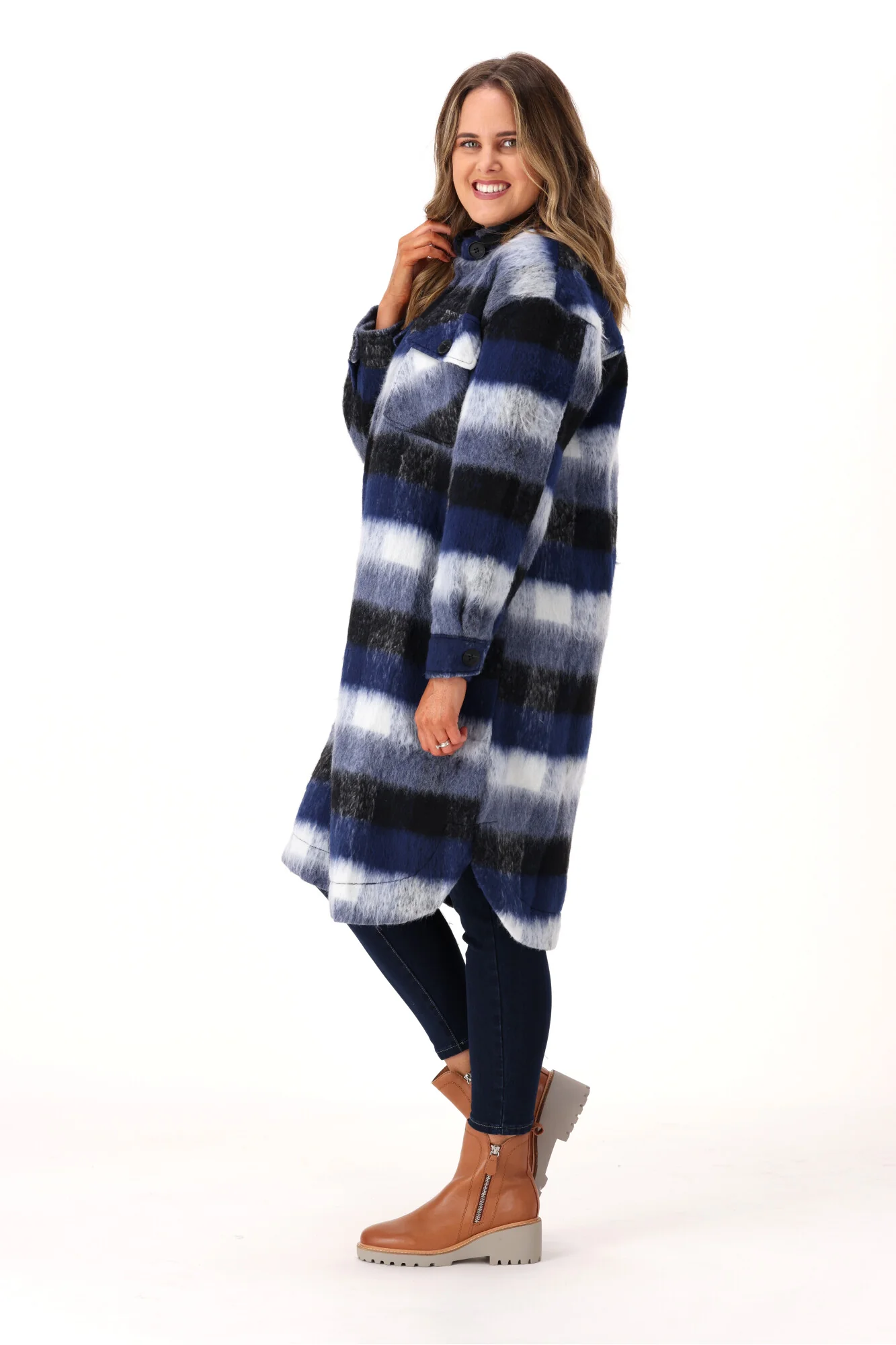 Foxwood Nellie Jacket Blue Check - Image 10