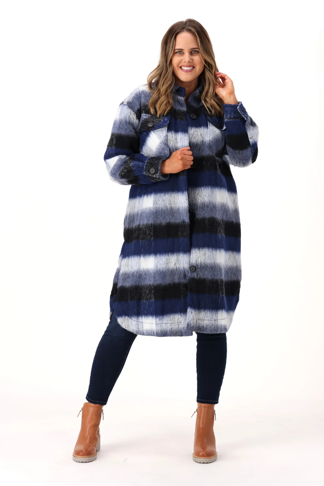 Foxwood Nellie Jacket Blue Check - Image 4