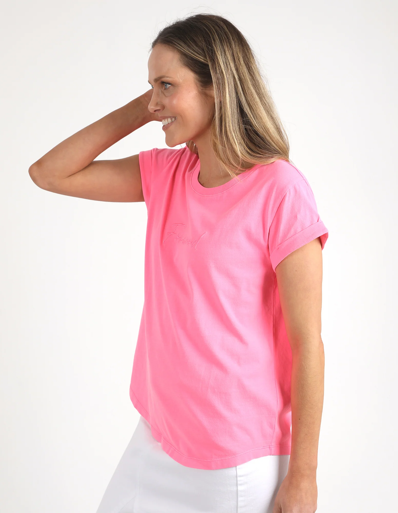 Foxwood Signature Tee Neon Rose - Image 2