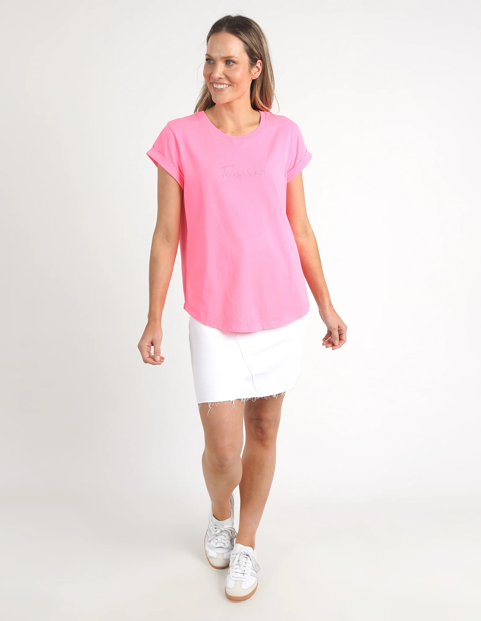 Foxwood Signature Tee Neon Rose - Image 4
