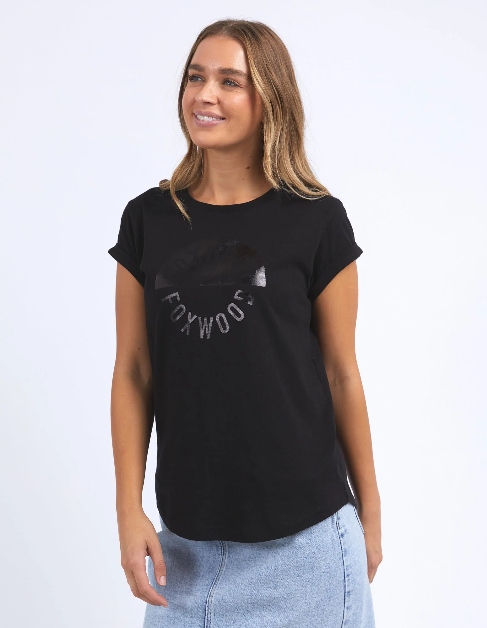 Foxwood Outline Tee Black - Image 3