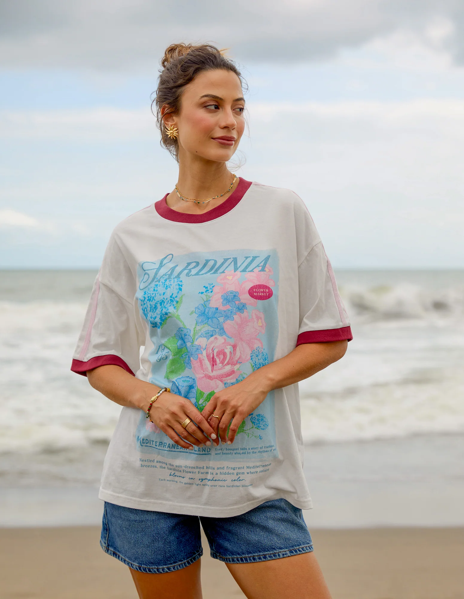Foxwood Posy Tee White - Image 3