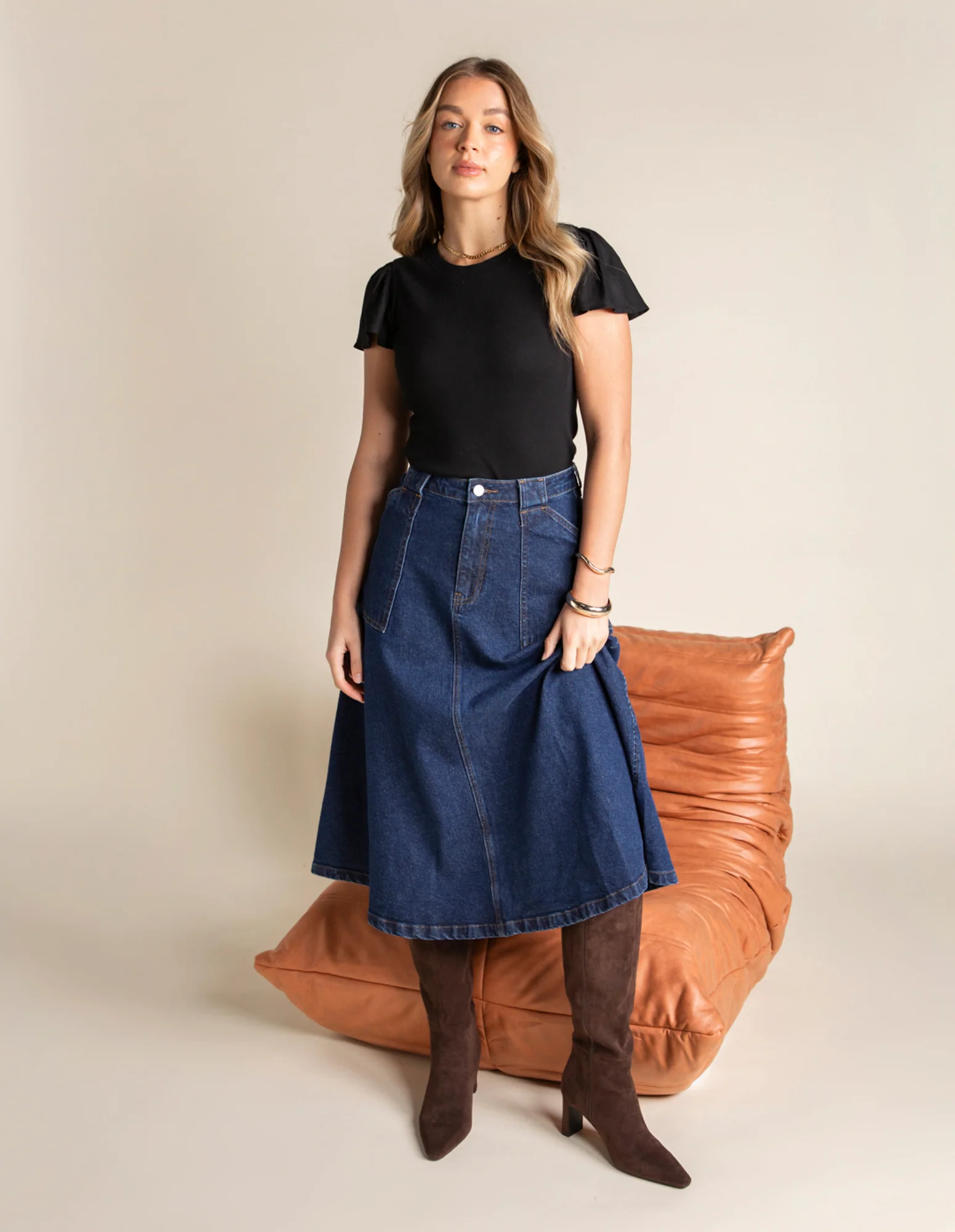 Foxwood Potter Skirt Dark Blue