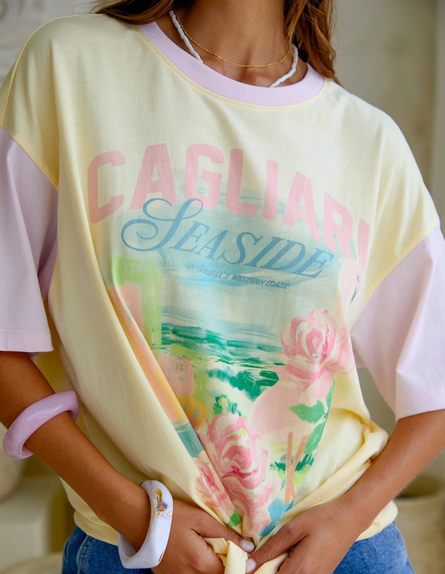 Foxwood Real Flamingo Tee Lemon & Pink - Image 5