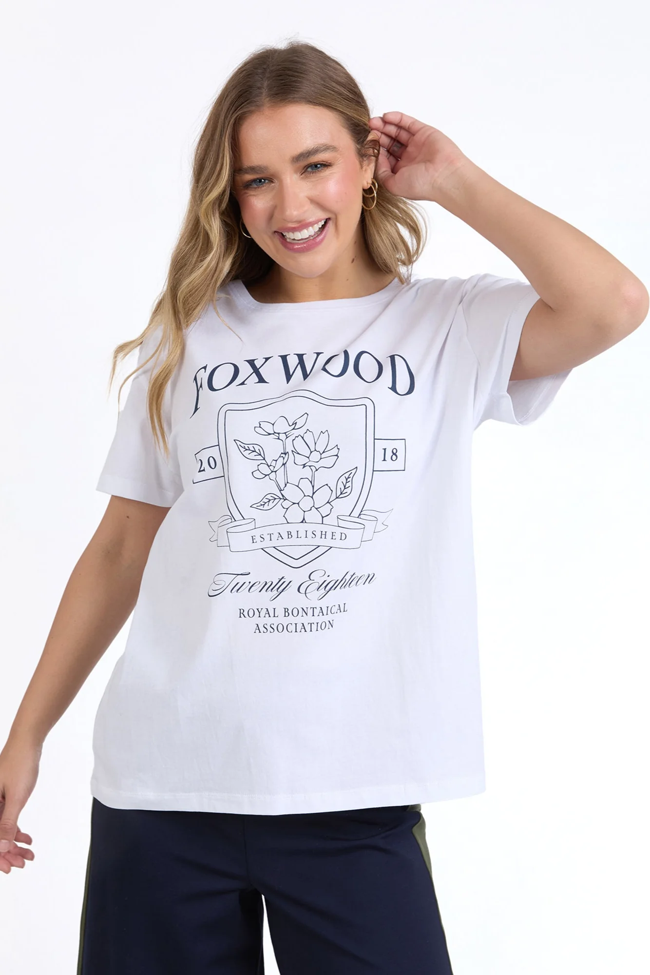Foxwood Royal Botanical Tee White