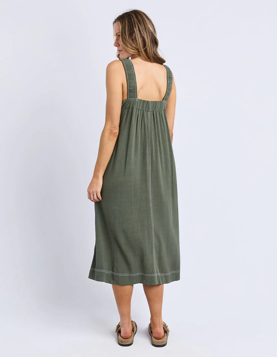 Foxwood Sage Dress Khaki - Image 6
