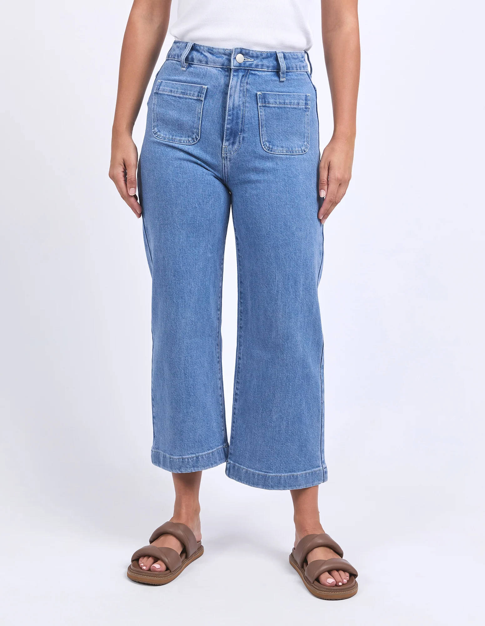 Foxwood Sarah Crop Jean Light Blue - Image 3