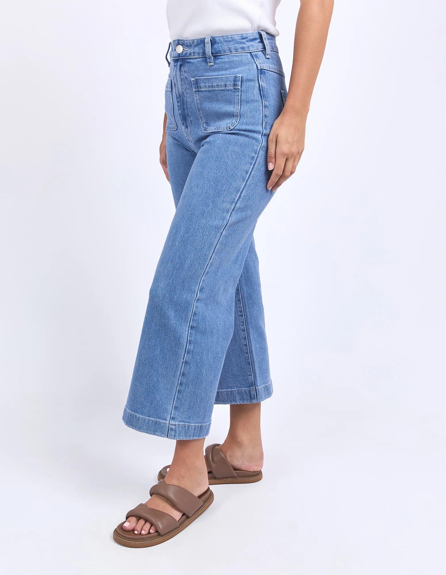Foxwood Sarah Crop Jean Light Blue - Image 4
