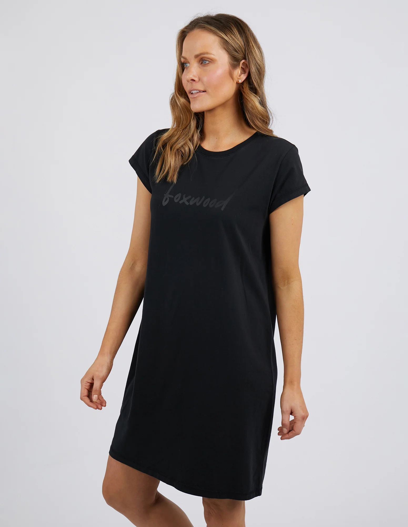 Foxwood Signature Tee Dress Black - Image 4