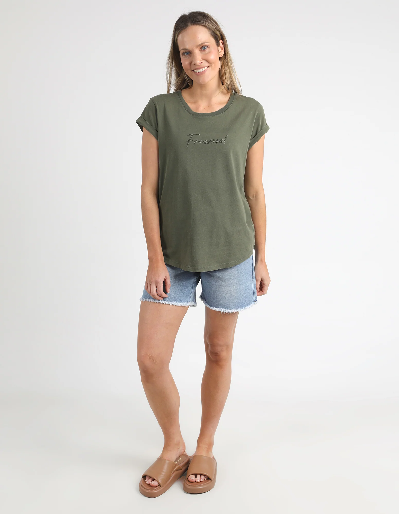 Foxwood Signature Tee Khaki - Image 3