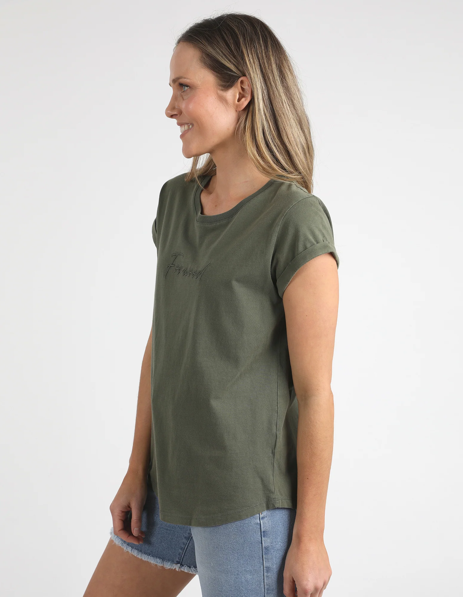 Foxwood Signature Tee Khaki - Image 4