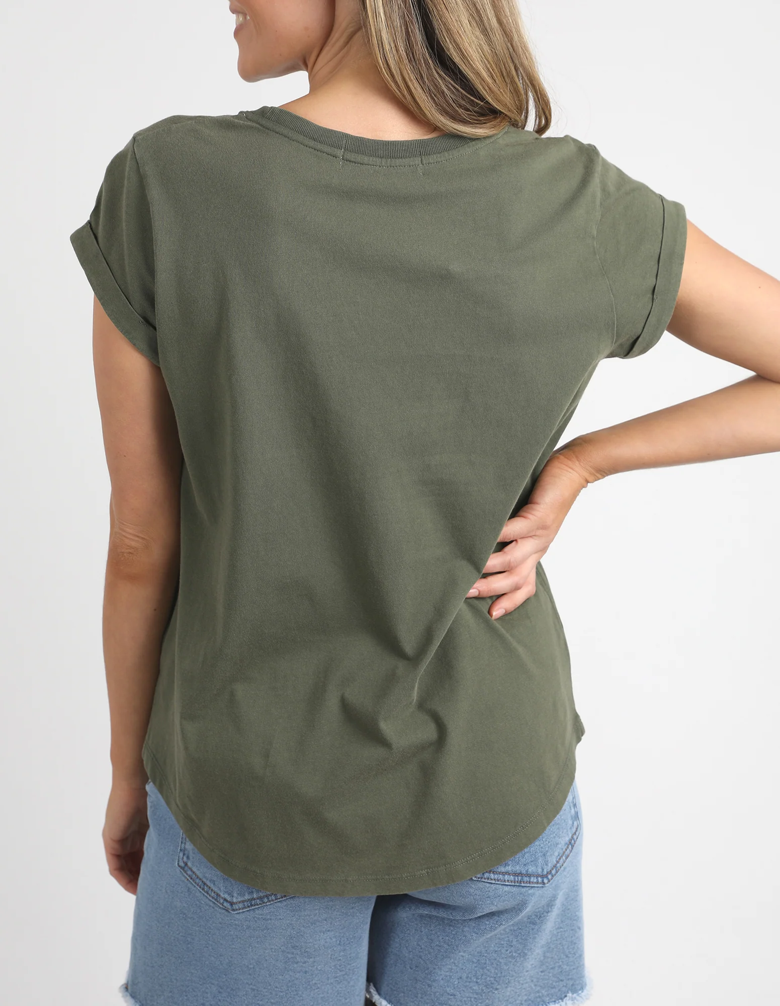 Foxwood Signature Tee Khaki - Image 6