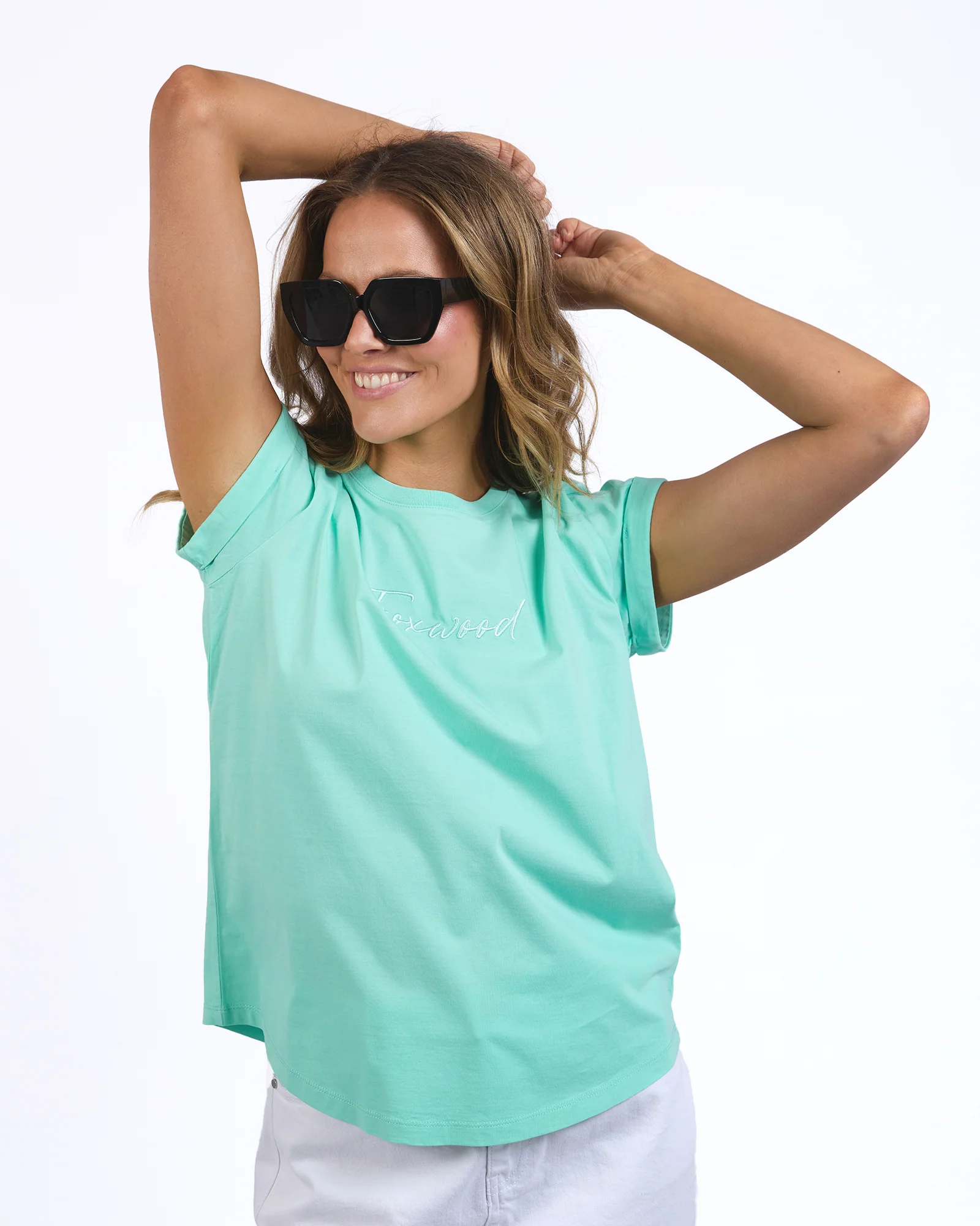 Foxwood Signature Tee Neon Mint - Image 2