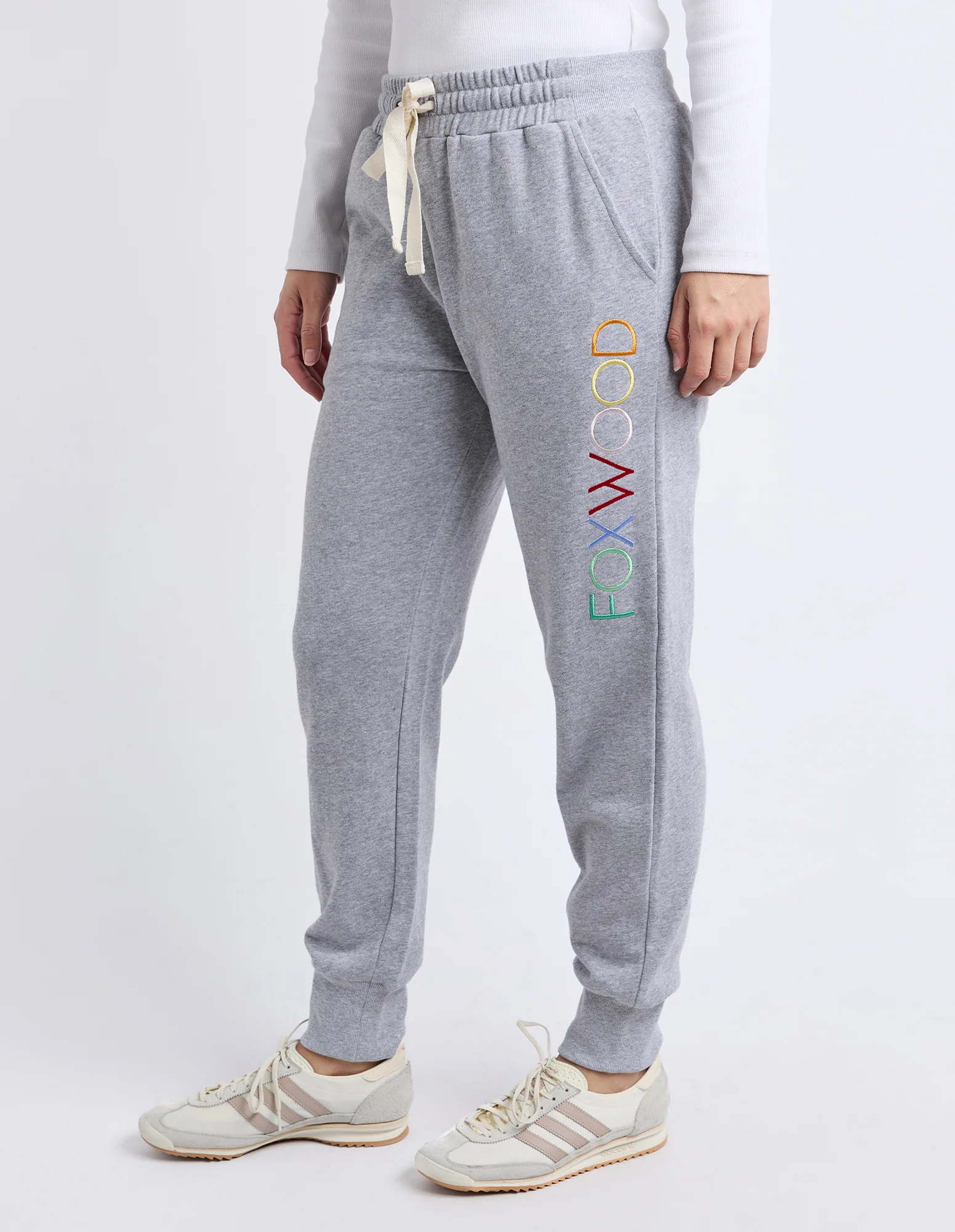 Foxwood Simplified Confetti Track Pant Grey Marle - Image 5