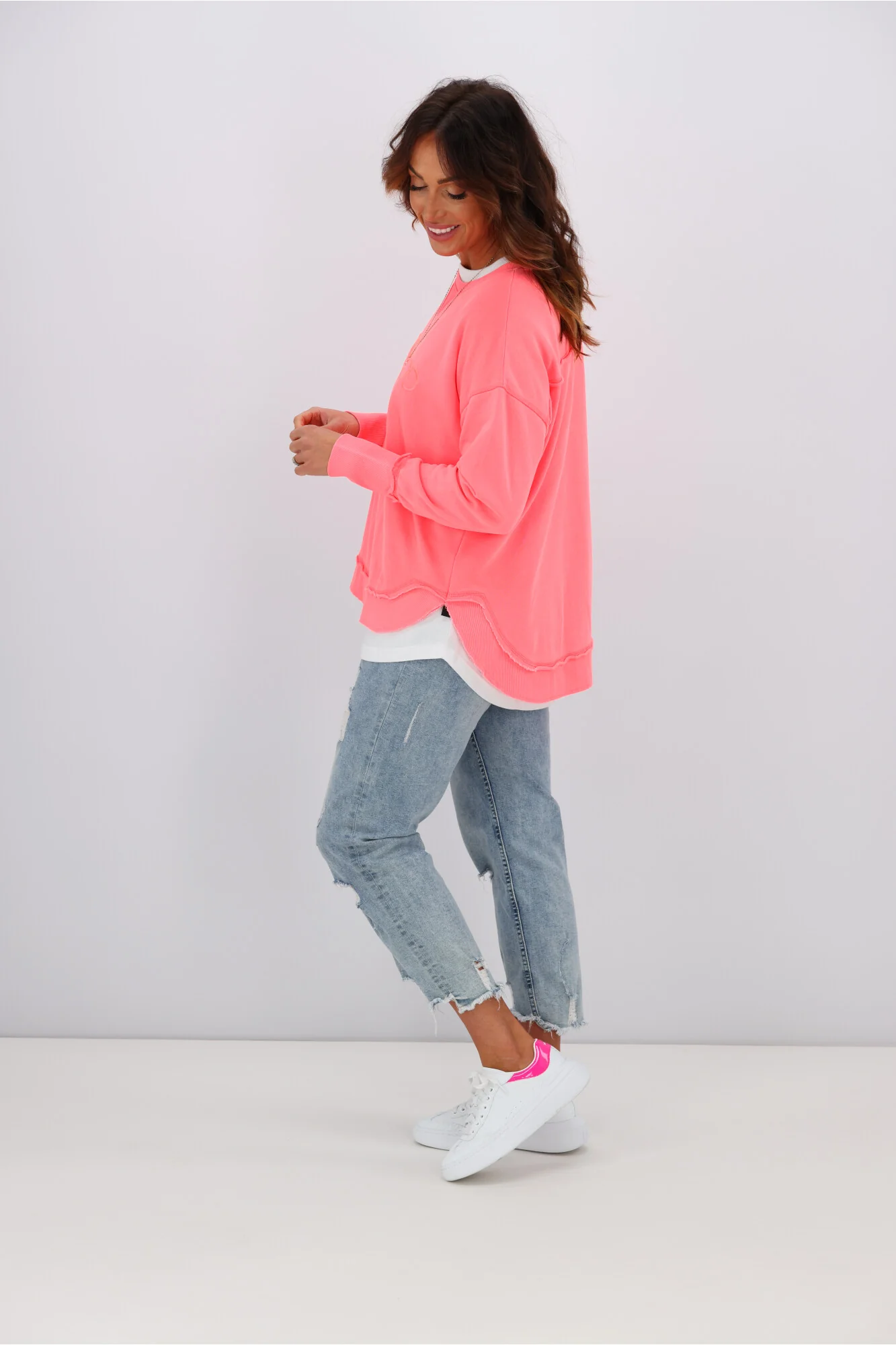 Foxwood Simplified Crew Neon Pink - Image 8